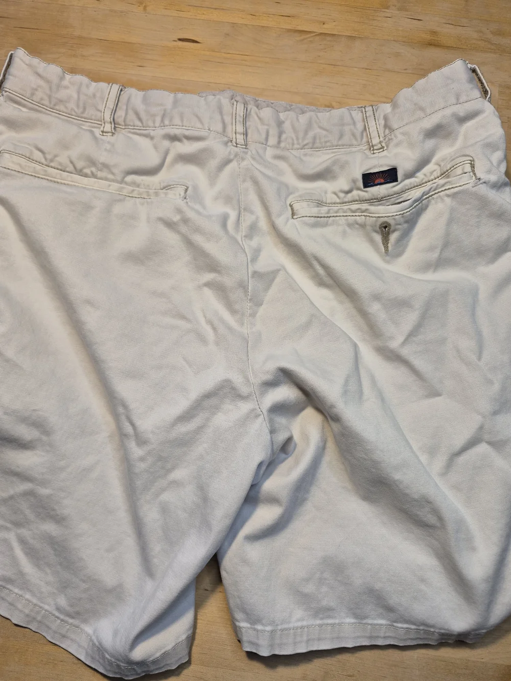 Faherty Light Tan Cotton Flat-Front Shorts 4992